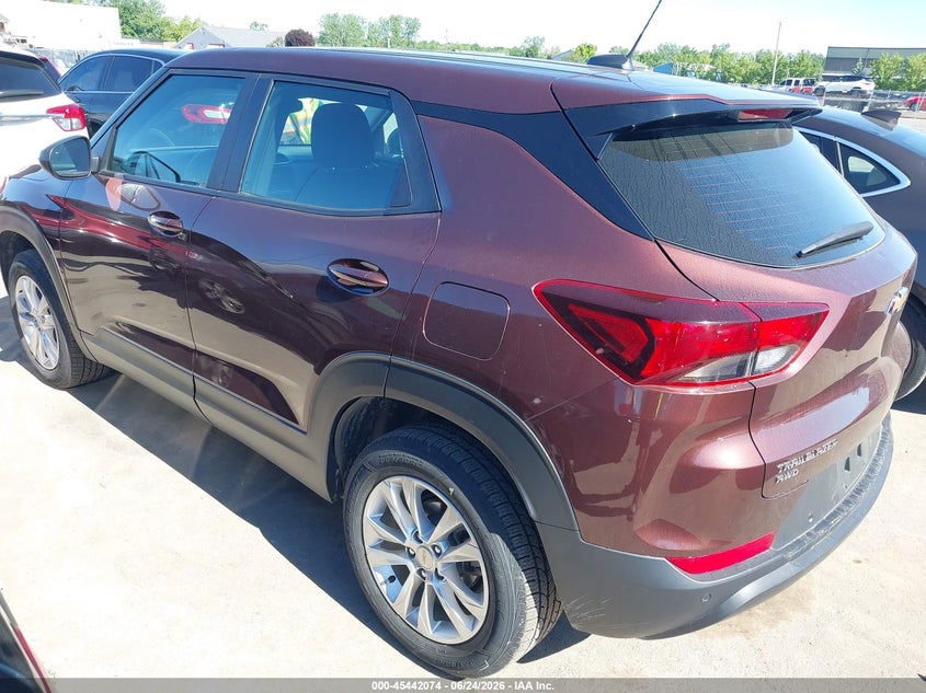2022 Chevrolet Trailblazer VIN KL79MNSL2NB014281 IAAI salvage auction — HAIL, Salvage (Ohio), sold $5,600 on 2026-07-28 (photo 3)