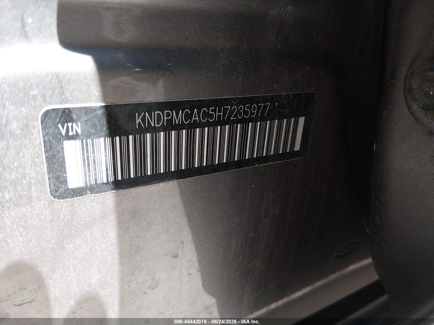 2017 Kia Sportage VIN KNDPMCAC5H7235977 IAAI salvage auction — FRONT END, Salvage (Ohio), sold $2,250 on 2026-07-28 (photo 9)