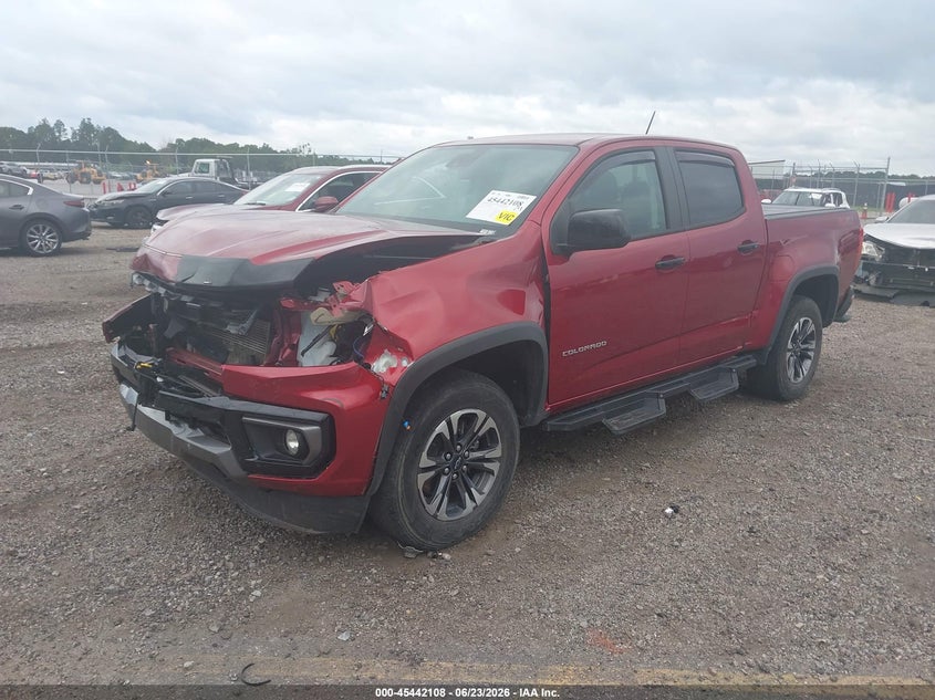 2021 Chevrolet Colorado VIN 1GCGSDEN2M1106406 IAAI salvage auction — FRONT END, Clear (South Carolina), sold $7,100 on 2026-07-19 (photo 2)
