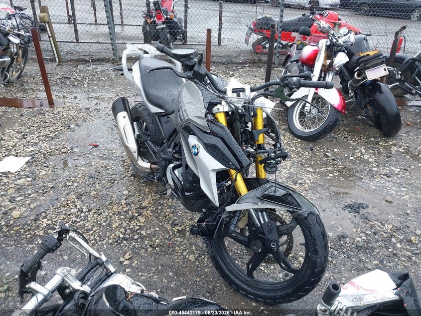 2019 BMW G 310 VIN WB30G1205KR826294 IAAI salvage auction — FRONT END, Salvage (Pennsylvania), sold $300 on 2026-07-22 (photo 1)