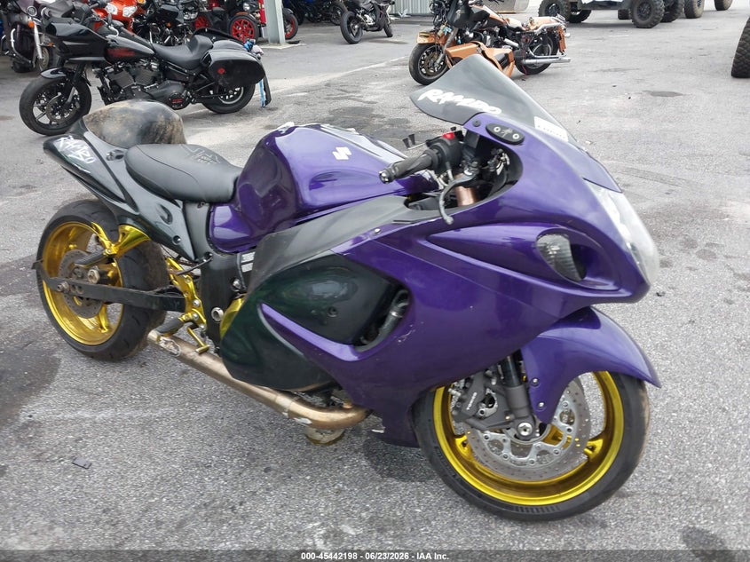 2008 Suzuki Gsx1300 r VIN JS1GX72A582108956 IAAI salvage auction — FRONT & REAR, Salvage (South Carolina), sold $850 on 2026-07-22 (photo 1)