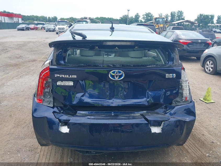 2014 Toyota Prius VIN JTDKN3DU9E1800077 IAAI salvage auction — REAR END, Salvage - Greater Than 75% (Maryland), sold $1,100 on 2026-07-09 (photo 6)