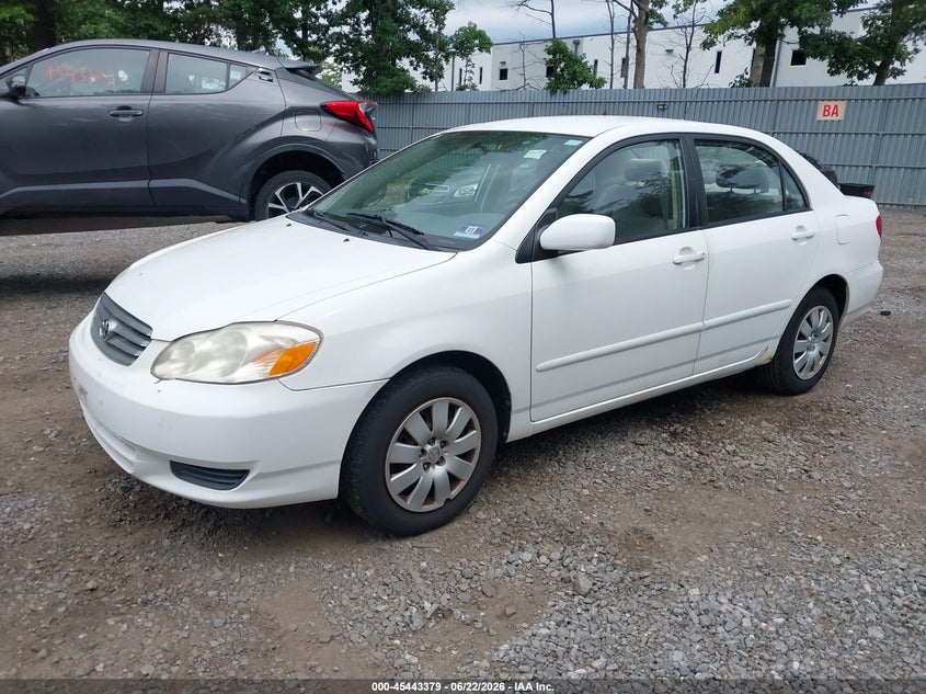2003 Toyota Corolla VIN JTDBR32E030028944 IAAI salvage auction — NORMAL WEAR, Clear (New Jersey), sold $550 on 2026-07-08 (photo 2)