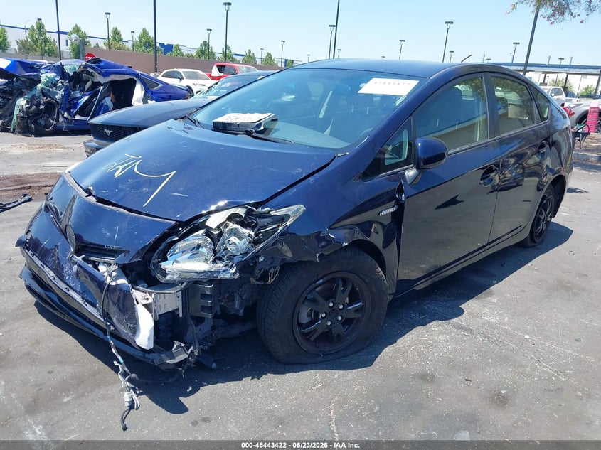 2014 Toyota Prius VIN JTDKN3DU6E1809027 IAAI salvage auction — FRONT END, Salvage Certificate (California), sold $3,450 on 2026-07-10 (photo 2)
