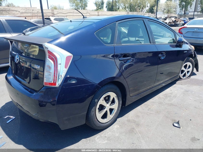 2014 Toyota Prius VIN JTDKN3DU6E1809027 IAAI salvage auction — FRONT END, Salvage Certificate (California), sold $3,450 on 2026-07-10 (photo 4)