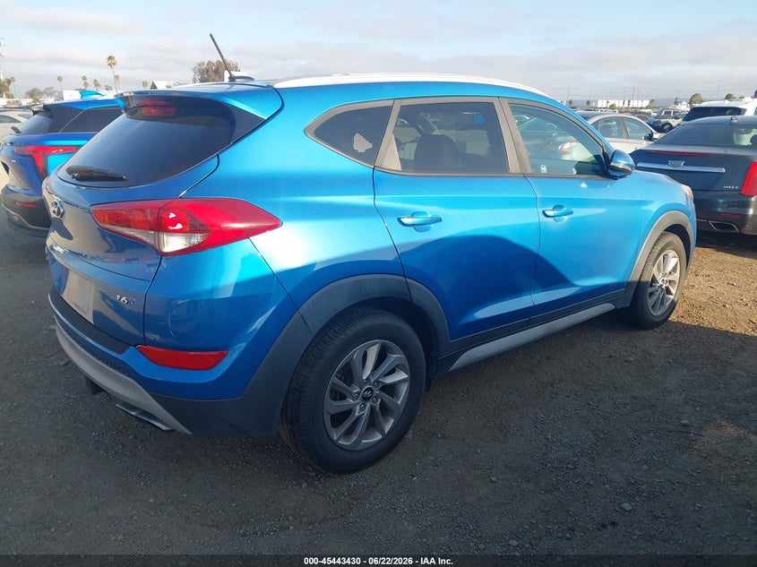 2017 Hyundai Tucson VIN KM8J33A21HU419861 IAAI salvage auction — NORMAL WEAR, Clear - Dealer Only (California), sold $3,100 on 2026-07-13 (photo 4)