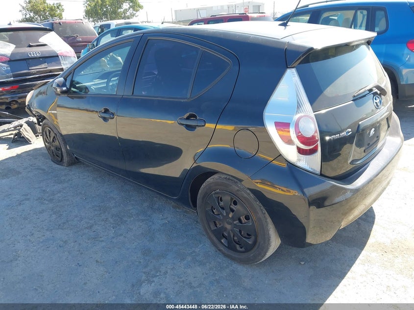 2012 Toyota Prius c VIN JTDKDTB34C1516186 IAAI salvage auction — FRONT END, Salvage (California), sold $1,050 on 2026-07-23 (photo 3)