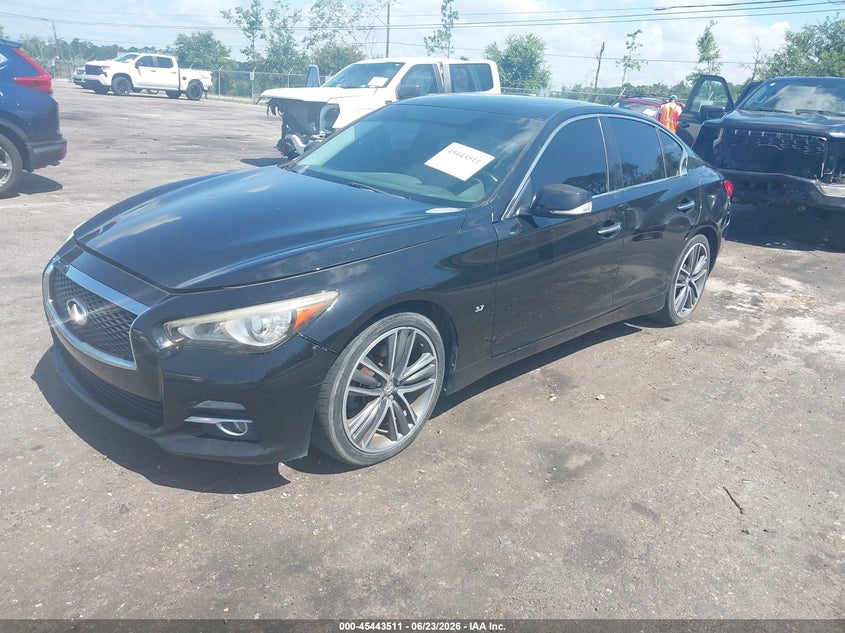 2015 Infiniti Q50 VIN JN1BV7AP1FM336498 IAAI salvage auction — REAR END, Rebuildable (Florida), sold $700 on 2026-07-28 (photo 2)