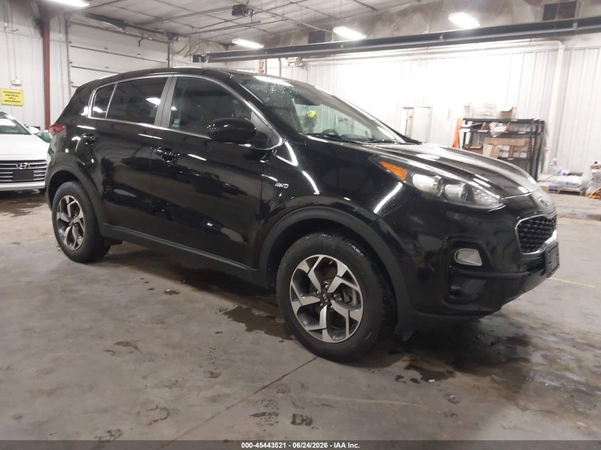2022 Kia Sportage VIN KNDPMCAC2N7947018 IAAI salvage auction — HAIL, Salvage (Iowa), sold $3,950 on 2026-07-28 (photo 1)