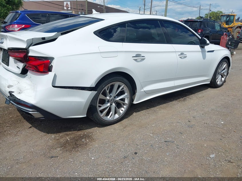 2020 Audi A5 VIN WAUANCF58LA009079 IAAI salvage auction — REAR END, Salvage Title, sold $9,375 on 2026-08-13 (photo 4)