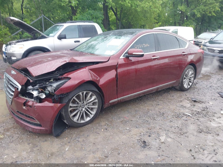 2015 Hyundai Genesis VIN KMHGN4JE1FU028338 IAAI salvage auction — FRONT END, Salvage Title, sold $2,300 on 2026-07-19 (photo 2)