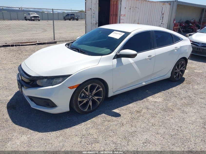 2019 Honda Civic VIN 2HGFC2F83KH576255 IAAI salvage auction — REAR END, Salvage (California), sold $5,650 on 2026-07-09 (photo 2)