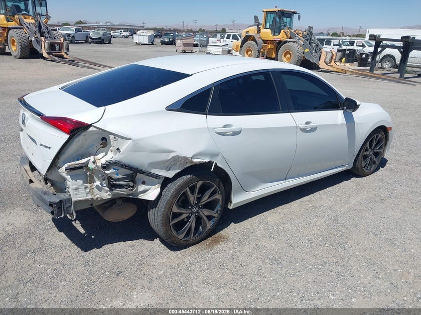 2019 Honda Civic VIN 2HGFC2F83KH576255 IAAI salvage auction — REAR END, Salvage (California), sold $5,650 on 2026-07-09 (photo 4)