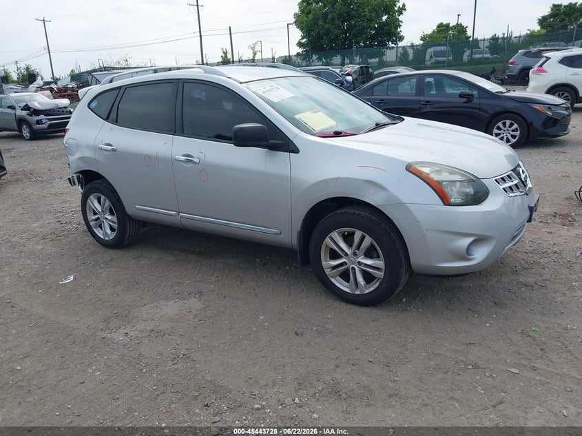 2015 Nissan Rogue VIN JN8AS5MV5FW754880 IAAI salvage auction — REAR END, Salvage Title, sold $300 on 2026-07-24 (photo 1)
