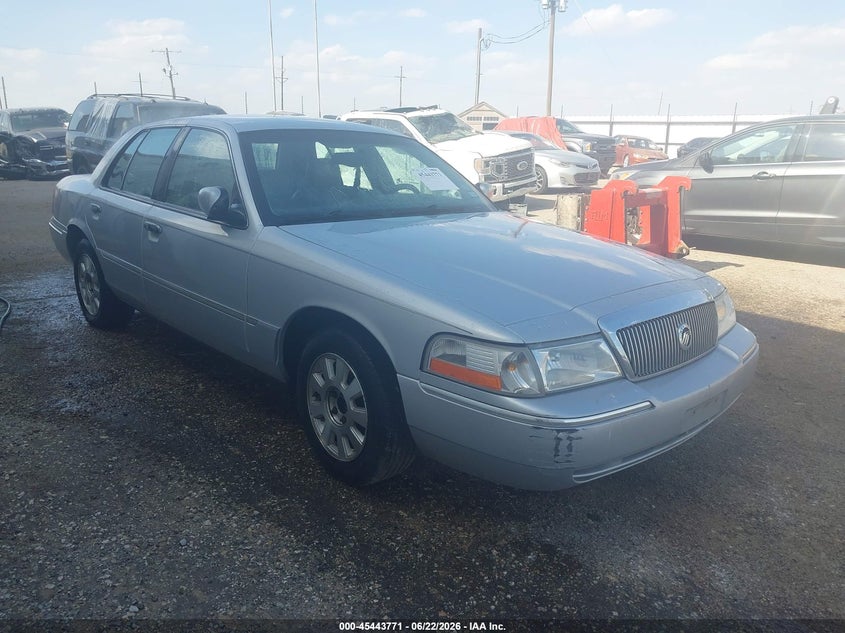 2003 Mercury Grand marquis VIN 2MEFM75W43X643749 IAAI salvage auction — NORMAL WEAR, Original (Texas), sold $100 on 2026-07-21 (photo 1)