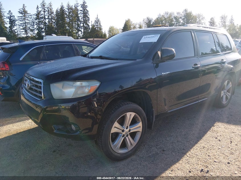 2008 Toyota Highlander VIN JTEES43A582092651 IAAI salvage auction — NORMAL WEAR, Clear (Washington), sold $700 on 2026-07-15 (photo 2)