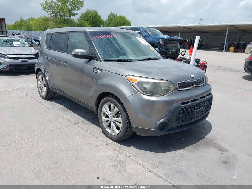 2014 Kia Soul VIN KNDJP3A55E7015054 IAAI salvage auction — SIDE, Salvage (Texas), sold $1,050 on 2026-08-02 (photo 1)