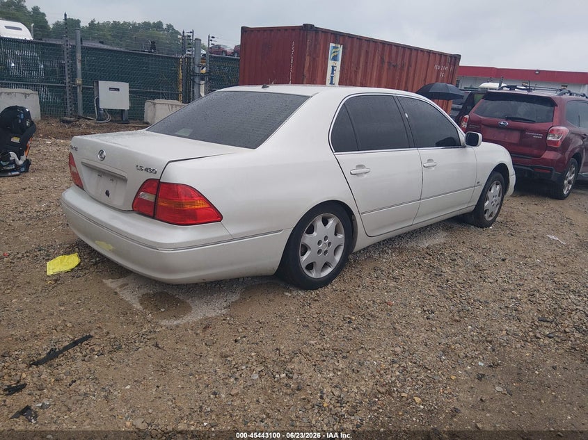 2002 Lexus Ls 430 VIN JTHBN30F020057168 IAAI salvage auction — LEFT REAR, Salvage - Greater Than 75% (Maryland), sold $500 on 2026-07-09 (photo 4)