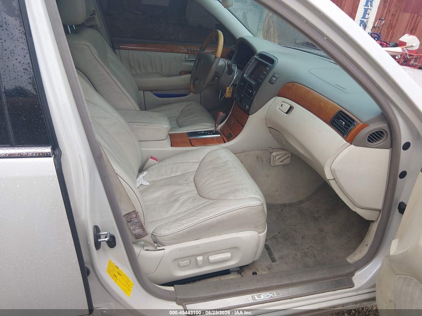 2002 Lexus Ls 430 VIN JTHBN30F020057168 IAAI salvage auction — LEFT REAR, Salvage - Greater Than 75% (Maryland), sold $500 on 2026-07-09 (photo 5)