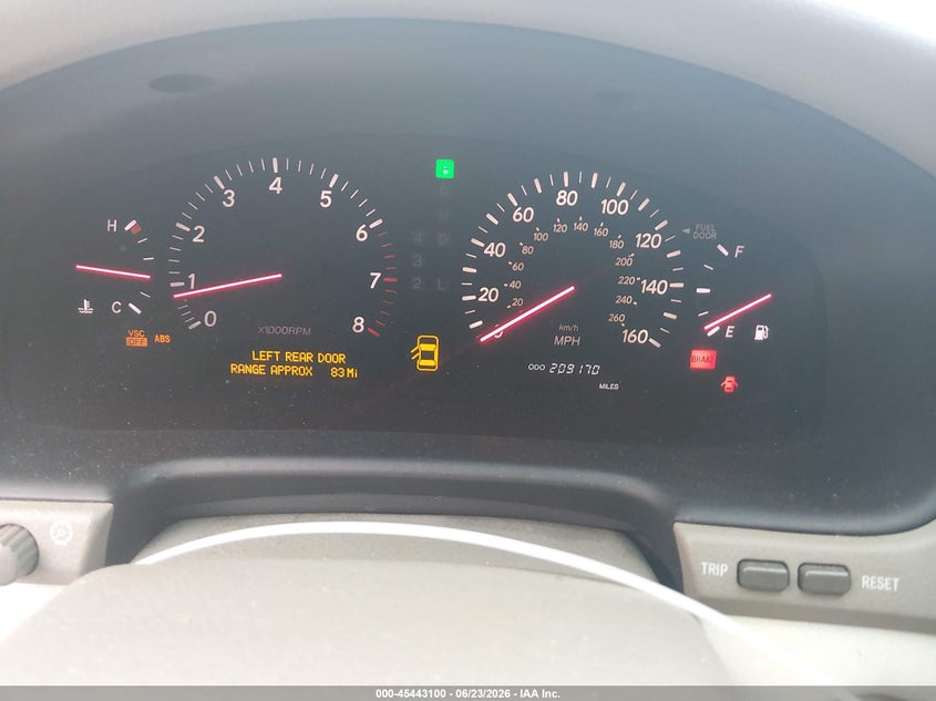 2002 Lexus Ls 430 VIN JTHBN30F020057168 IAAI salvage auction — LEFT REAR, Salvage - Greater Than 75% (Maryland), sold $500 on 2026-07-09 (photo 7)