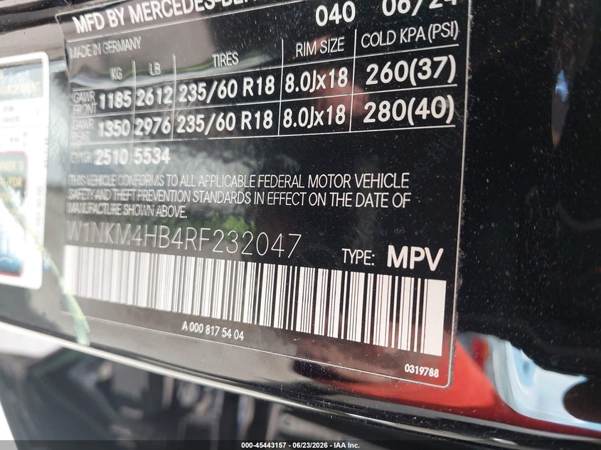 2024 Mercedes-benz Glc VIN W1NKM4HB4RF232047 IAAI salvage auction — SIDE, Salvage (North Carolina), sold $20,300 on 2026-07-08 (photo 9)