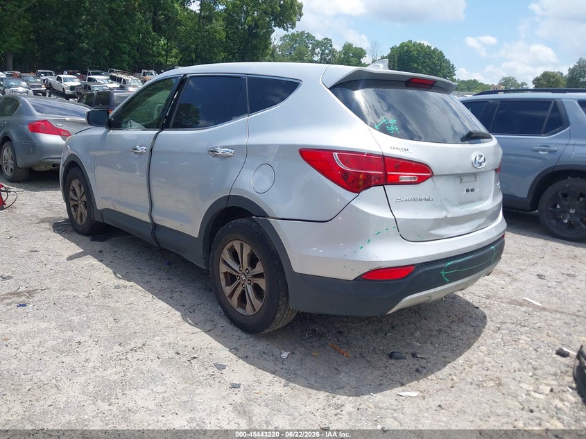 2014 Hyundai Santa fe VIN 5XYZTDLB6EG152434 IAAI salvage auction — REAR END, Salvage (Georgia), sold $875 on 2026-07-29 (photo 3)