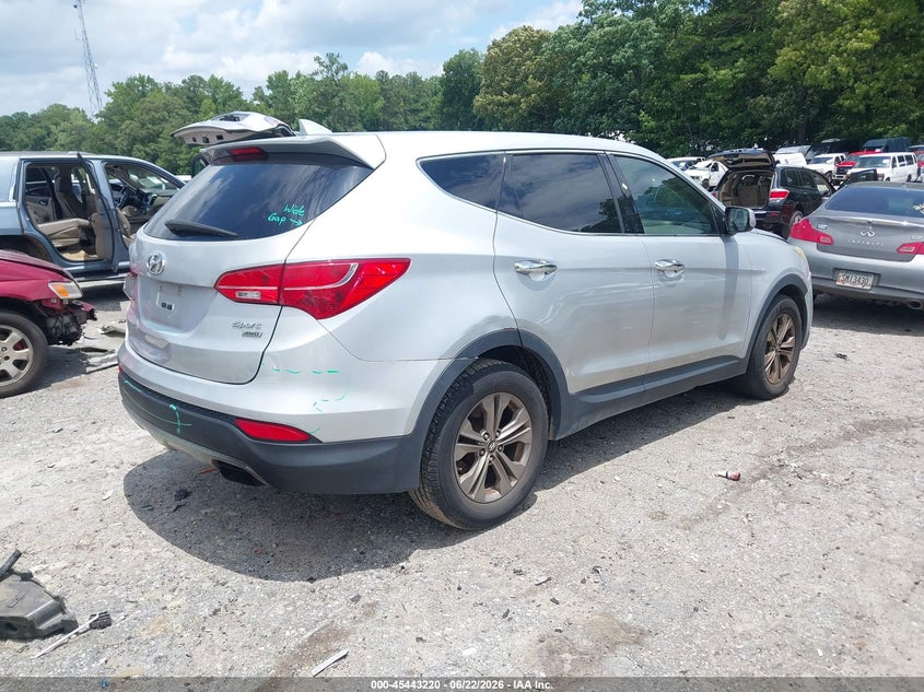 2014 Hyundai Santa fe VIN 5XYZTDLB6EG152434 IAAI salvage auction — REAR END, Salvage (Georgia), sold $875 on 2026-07-29 (photo 4)