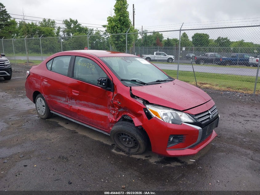 2021 Mitsubishi Mirage VIN ML32FUFJ1MHF03189 IAAI salvage auction — RIGHT FRONT, Salvage Title, sold $1,500 on 2026-07-28 (photo 1)