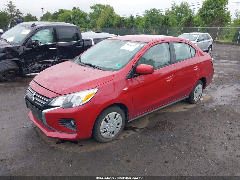 2021 Mitsubishi Mirage VIN ML32FUFJ1MHF03189 IAAI salvage auction — RIGHT FRONT, Salvage Title, sold $1,500 on 2026-07-28 (photo 2)