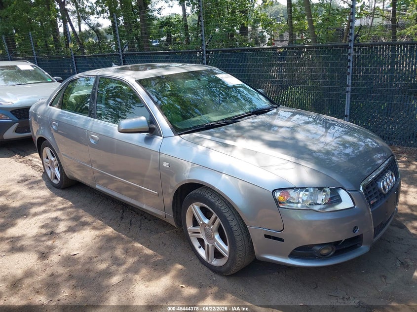 2008 Audi A4 VIN WAUDF78E48A043185 IAAI salvage auction — NORMAL WEAR, Clear (Virginia), sold $300 on 2026-07-09 (photo 1)