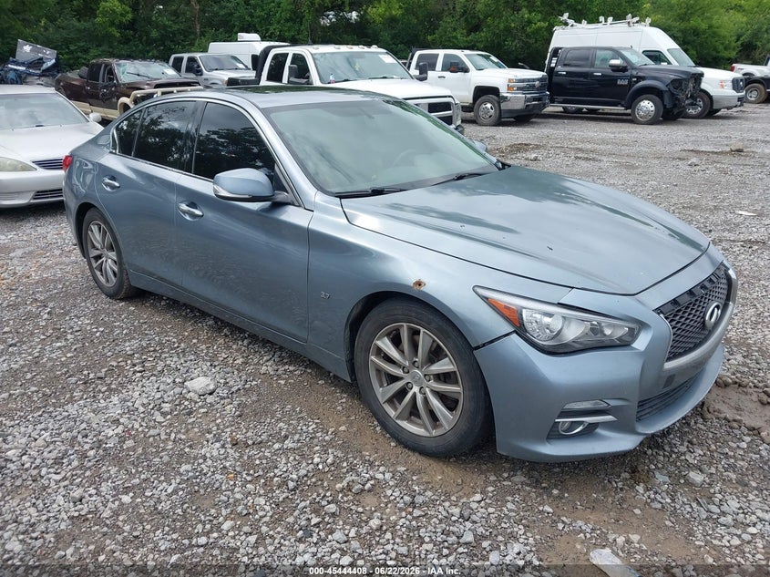 2014 Infiniti Q50 VIN JN1BV7AP7EM688225 IAAI salvage auction — NORMAL WEAR, Clear (Tennessee), sold $550 on 2026-07-23 (photo 1)
