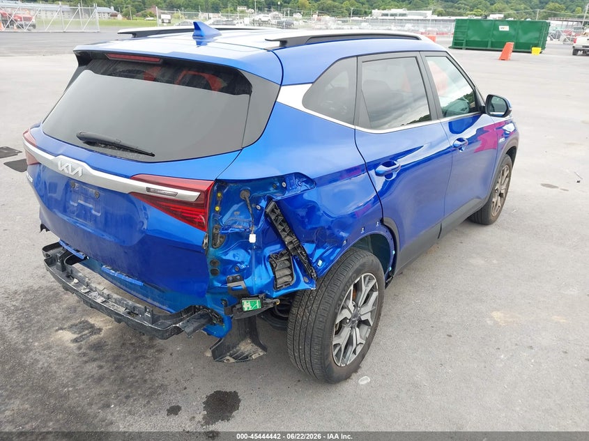 2023 Kia Seltos VIN KNDERCAA6P7447504 IAAI salvage auction — REAR END, Salvage (Illinois), sold $7,000 on 2026-07-28 (photo 4)