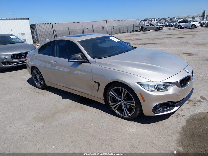 2014 BMW 4er VIN WBA3R1C58EK190803 IAAI salvage auction — LEFT SIDE, Salvage (California), sold $4,850 on 2026-07-29 (photo 1)