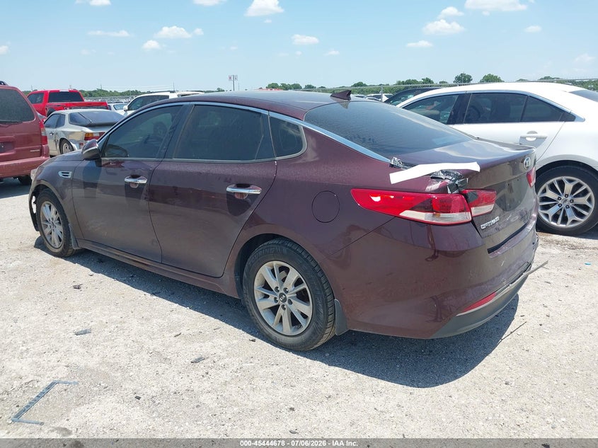 2017 Kia Optima VIN 5XXGT4L32HG132545 IAAI salvage auction — FRONT & REAR, Rebuildable (Florida), sold $1,800 on 2026-07-11 (photo 3)