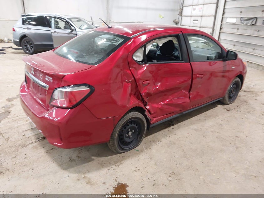 2022 Mitsubishi Mirage VIN ML32FUFJXNHF08683 IAAI salvage auction — SIDE, Salvage Title, sold $1,850 on 2026-07-23 (photo 4)