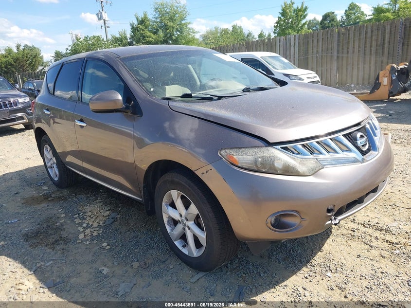 2009 Nissan Murano VIN JN8AZ18W69W152193 IAAI salvage auction — NORMAL WEAR, Clear (Virginia), sold $375 on 2026-07-20 (photo 1)