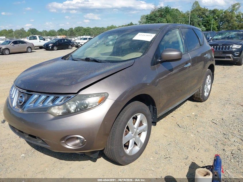2009 Nissan Murano VIN JN8AZ18W69W152193 IAAI salvage auction — NORMAL WEAR, Clear (Virginia), sold $375 on 2026-07-20 (photo 2)