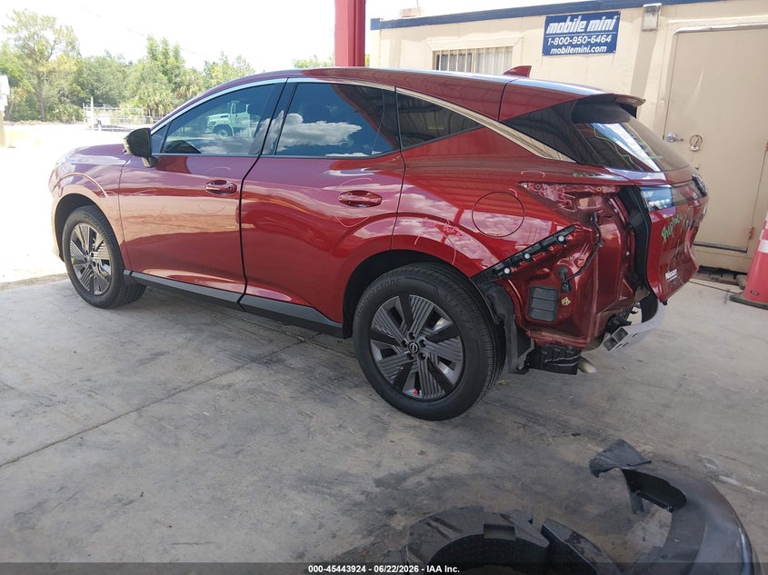 2025 Nissan Murano VIN 5N1AZ3CS7SC121081 IAAI salvage auction — REAR END, Salvage Title, sold $9,300 on 2026-07-28 (photo 3)