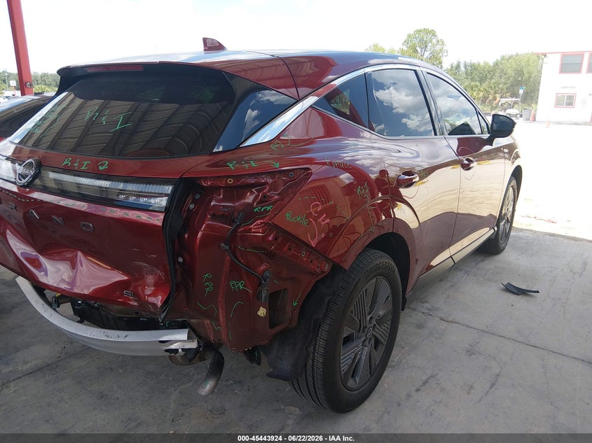 2025 Nissan Murano VIN 5N1AZ3CS7SC121081 IAAI salvage auction — REAR END, Salvage Title, sold $9,300 on 2026-07-28 (photo 4)