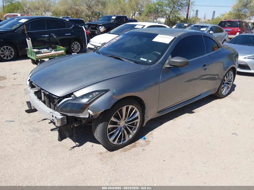 2013 Infiniti G VIN JN1CV6FE6DM770340 IAAI salvage auction — FRONT END, Salvage (Arizona), sold $1,300 on 2026-07-17 (photo 2)