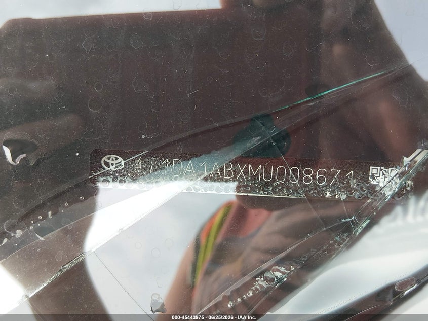 2021 Toyota Avalon VIN 4T1DA1ABXMU008671 IAAI salvage auction — LEFT SIDE, Salvage (Mississippi), sold $9,400 on 2026-07-22 (photo 9)
