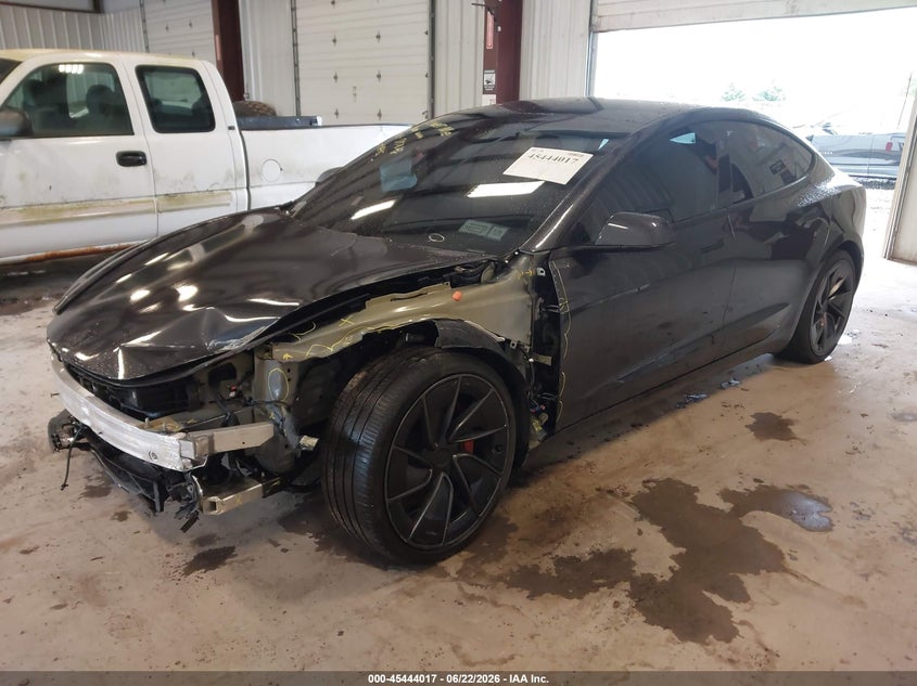 2026 Tesla Model 3 VIN 5YJ3E1ET9TF128797 IAAI salvage auction — FRONT END, Mv-907A (New York), sold $17,400 on 2026-07-09 (photo 2)