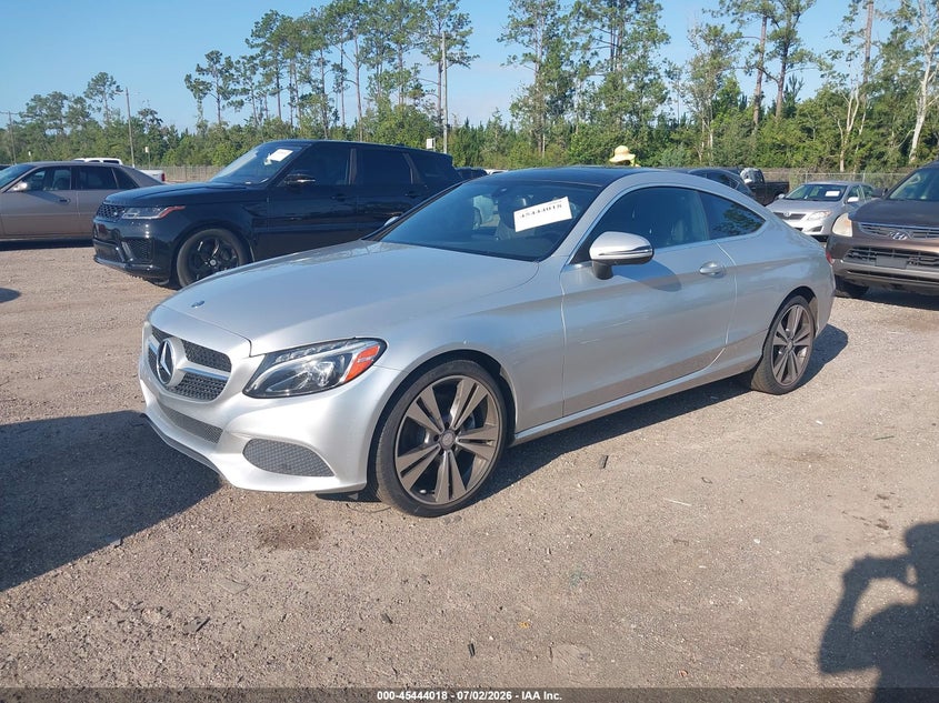 2017 Mercedes-benz C-klasse VIN WDDWJ4JB2HF442405 IAAI salvage auction — FRONT END, Rebuildable (Florida), sold $6,550 on 2026-07-26 (photo 2)