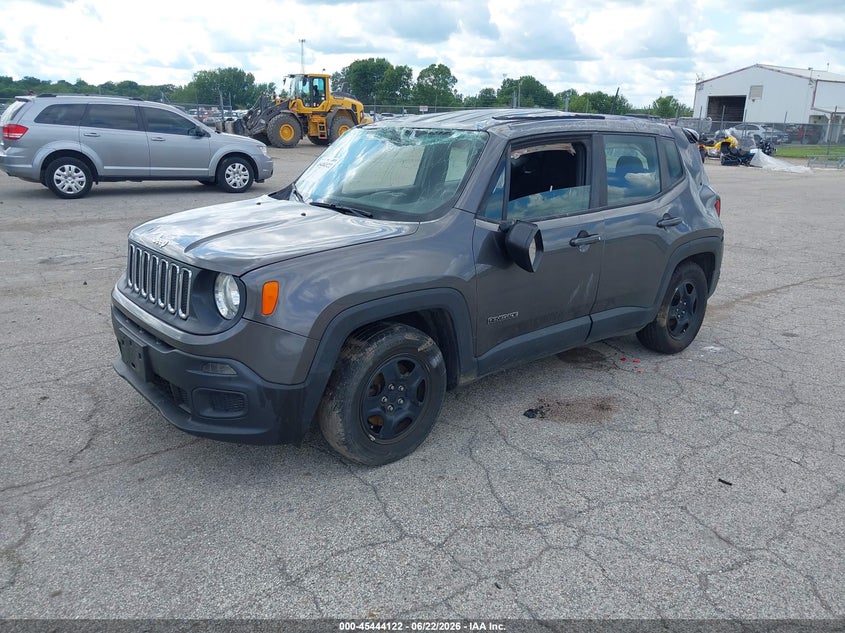 2016 Jeep Renegade VIN ZACCJAAT0GPE06776 IAAI salvage auction — ROLLOVER, Salvage (Illinois), sold $600 on 2026-08-12 (photo 2)