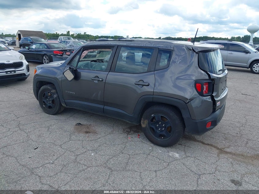 2016 Jeep Renegade VIN ZACCJAAT0GPE06776 IAAI salvage auction — ROLLOVER, Salvage (Illinois), sold $600 on 2026-08-12 (photo 3)