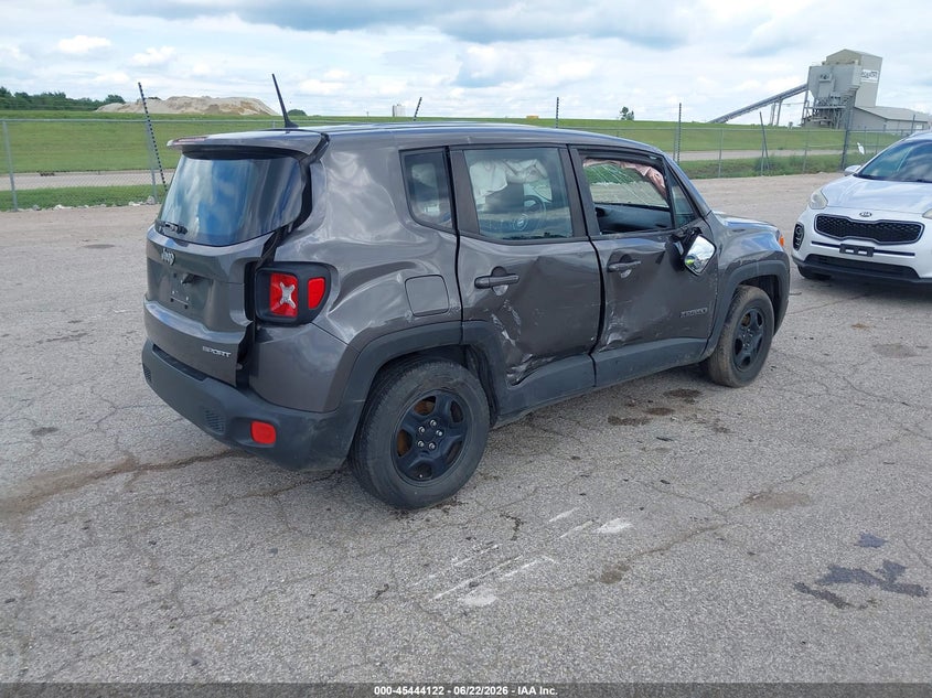2016 Jeep Renegade VIN ZACCJAAT0GPE06776 IAAI salvage auction — ROLLOVER, Salvage (Illinois), sold $600 on 2026-08-12 (photo 4)
