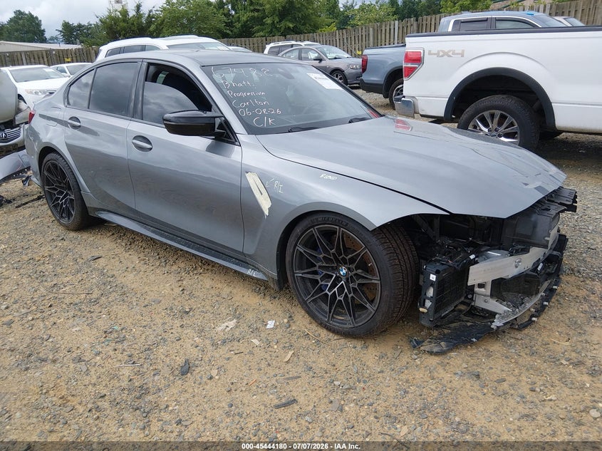 2023 BMW M3 VIN WBS43AY00PFR18060 IAAI salvage auction — LEFT FRONT, Salvage (Virginia), sold $41,150 on 2026-07-20 (photo 1)