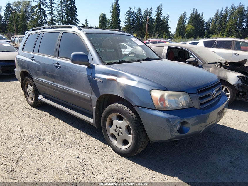 2004 Toyota Highlander VIN JTEEP21A640049239 IAAI salvage auction — NORMAL WEAR, Clear (Washington), sold $850 on 2026-07-08 (photo 1)