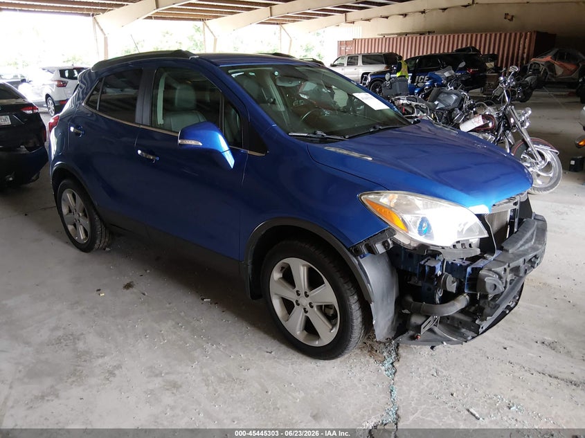2015 Buick Encore VIN KL4CJCSB9FB124172 IAAI salvage auction — FRONT END, Clear (Tennessee), sold $1,350 on 2026-07-11 (photo 1)