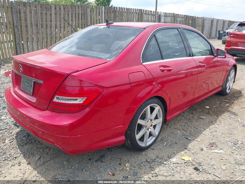 2014 Mercedes-benz C-klasse VIN WDDGF4HB7EA952771 IAAI salvage auction — FRONT END, Clear (Virginia), sold $1,300 on 2026-07-06 (photo 4)